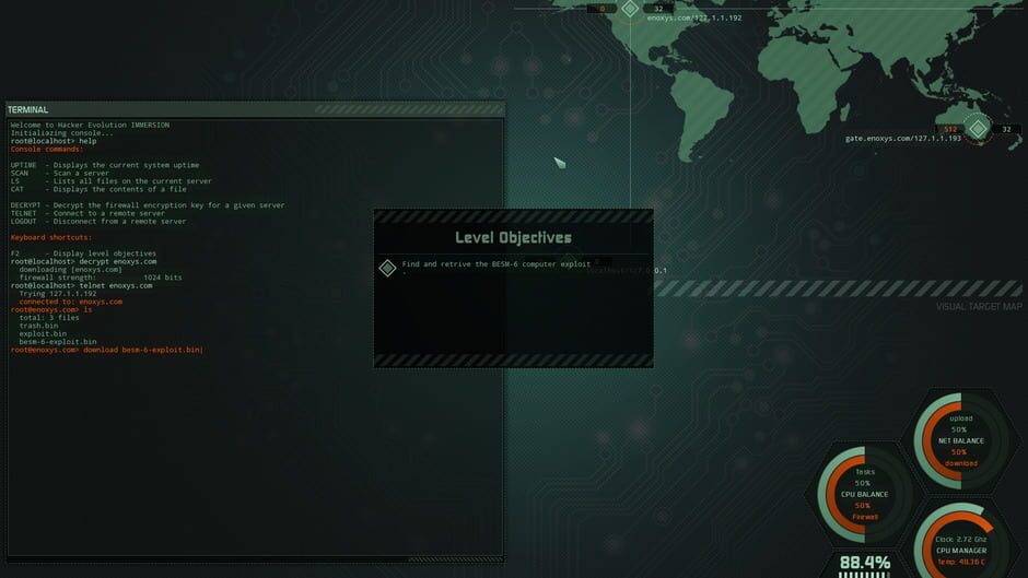 Hacker Evolution Immersion Screenshot