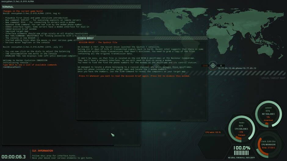 Hacker Evolution Immersion Screenshot