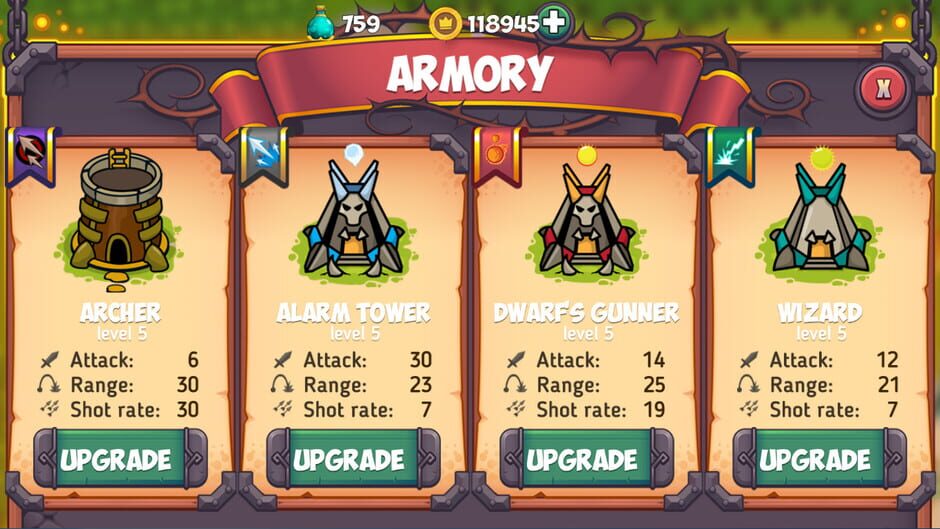 Tower Defense - Fantasy Tower Game Screenshot