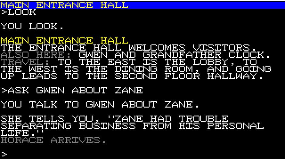 Ozapell Mystery Text Adventure Screenshot