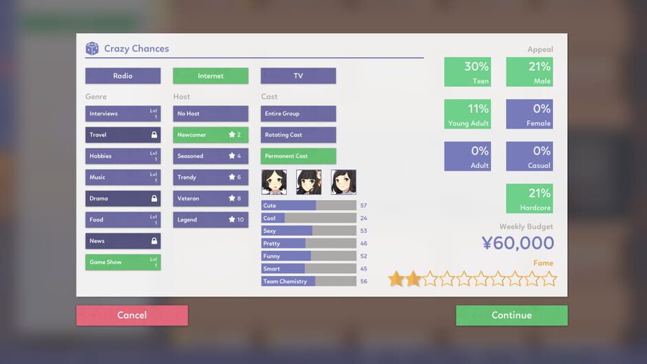 Idol Manager Screenshot