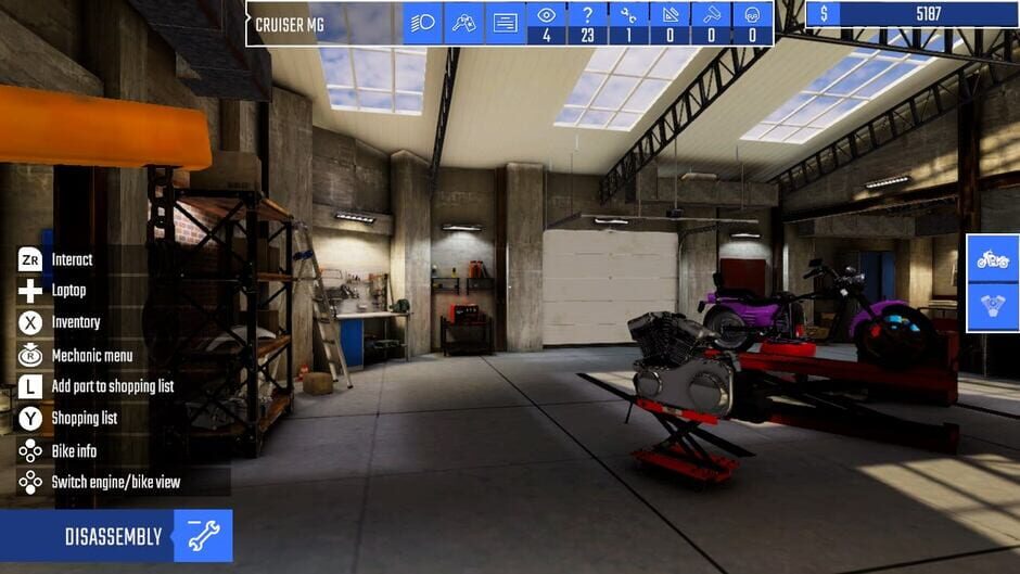 Biker Garage: Mechanic Simulator Screenshot