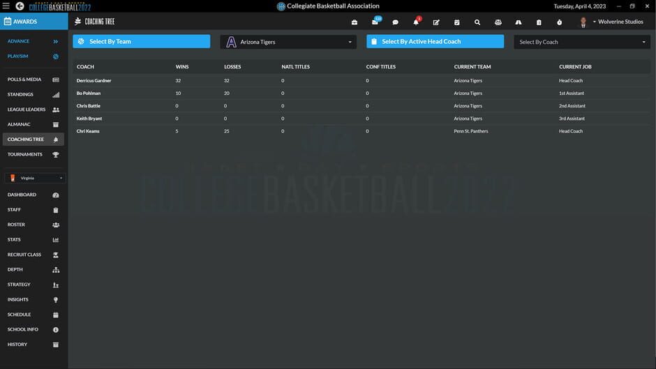 Draft Day Sports: College Basketball 2022 Screenshot
