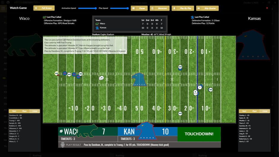 Draft Day Sports: College Football 2022 Screenshot