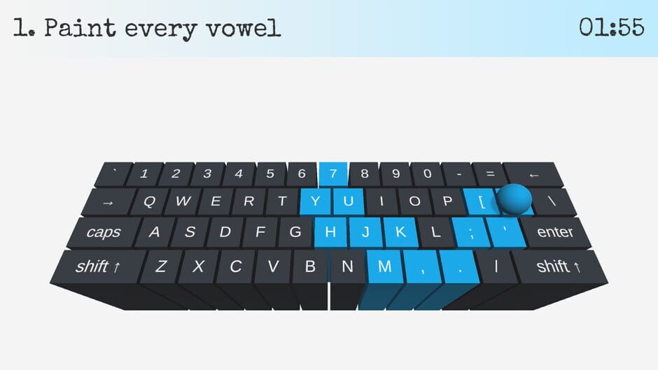 On Key Up: A Game for Keyboards Screenshot