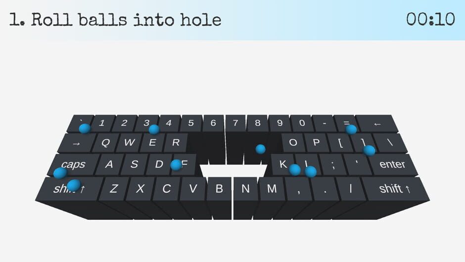 On Key Up: A Game for Keyboards Screenshot