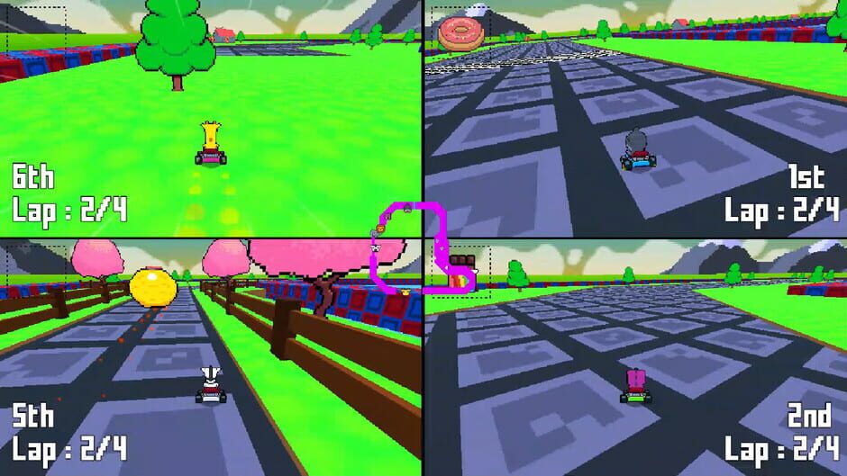 Retro Kart Rush Screenshot