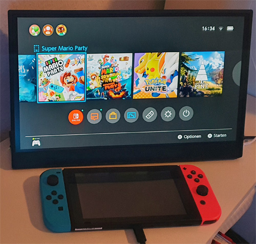 UPERFECT Monitor mit der Nintendo Switch